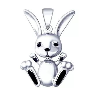 Подвеска «Кролик» из серебра 94032025