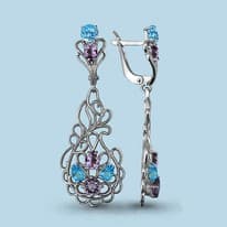 Серьги, серебро, артикул LV4448330