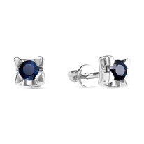 Серьги из белого золота с сапфиром V41042511000