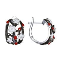 Серьги из серебра с эмалью