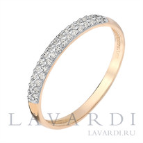 Обручальное кольцо с бриллиантами 2,5 мм