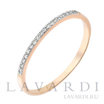 Помолвочное кольцо из классического золота с 18 бриллиантами