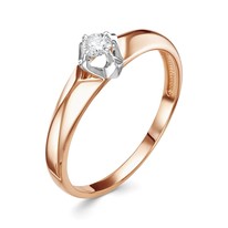 Кольцо из красного золота с бриллиантом V17901510000