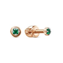 Серьги из красного золота с изумрудом V41051512500