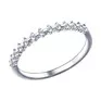 Тонкое кольцо из серебра с фианитами 94011488 - превью