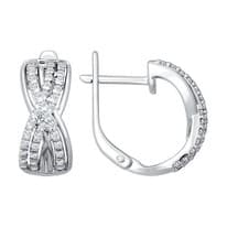Серьги из серебра с фианитами