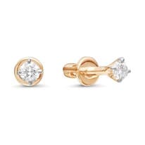 Серьги из красного золота с бриллиантом V40591510000