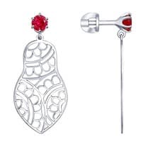 Серьги из серебра &laquo;Матрёшки&raquo;