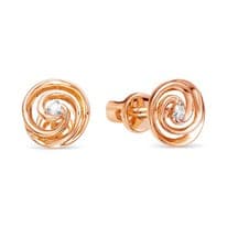 Серьги из красного золота с бриллиантом V45061510000
