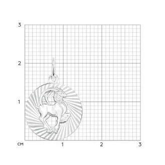 Подвеска «Знак зодиака Козерог» из серебра 94030891
