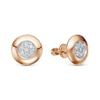 Серьги из красного золота с бриллиантом V47571510000