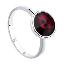Кольцо из серебра с кристаллом Swarovski
