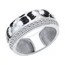 Кольцо из серебра с эмалью с фианитами 94011995 - превью
