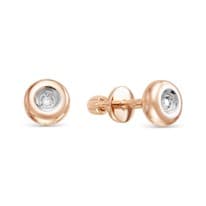 Серьги из красного золота с бриллиантом V41811510000
