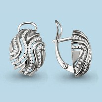 Серьги из серебра, артикул LV45078А