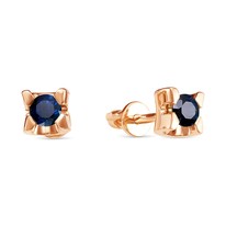 Серьги из красного золота с сапфиром V41041501000