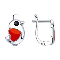 Серьги из серебра с эмалью