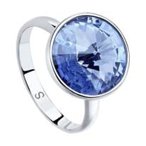 Кольцо из серебра с синим кристаллом Swarovski