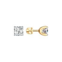 Серьги из серебра со Swarovski Zirconia