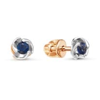 Серьги из красного золота с сапфиром V41291511000