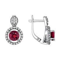Серебряные серьги с фианитами