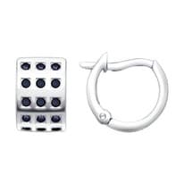 Серьги из серебра с фианитами