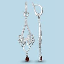 Серьги, артикул LV4452203А, серебро
