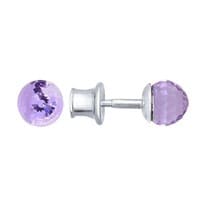 Серьги-пусеты из серебра с кристаллами swarovski