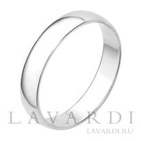 Серебряное обручальное кольцо 4 мм