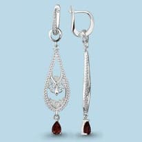 Серьги из серебра, артикул LV4452103А