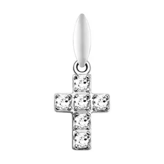 Крест из серебра с фианитами 94030682