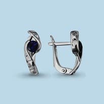 Серьги, серебро, артикул LV45240Н