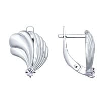 Серьги из серебра с фианитами