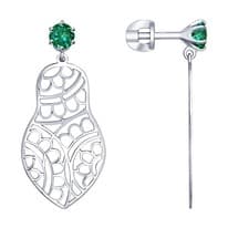 Ажурные серьги из серебра &laquo;Матрёшки&raquo;