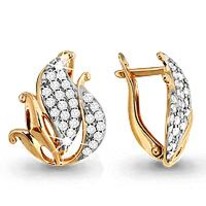 Серьги, золото, артикул LV41659А