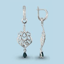 Серьги, артикул LV4452008А, серебро