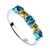 Cеребряное кольцо с кристаллами Swarovski