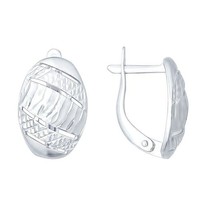 Серьги из серебра с алмазной гранью