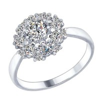 Кольцо из серебра со Swarovski Zirconia