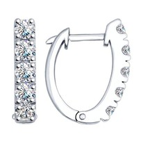 Серьги из серебра со Swarovski Zirconia