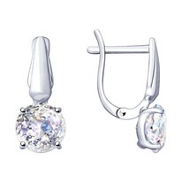 Серьги из серебра со Swarovski Zirconia