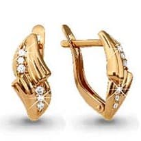 Серьги, золото, артикул LV41066А