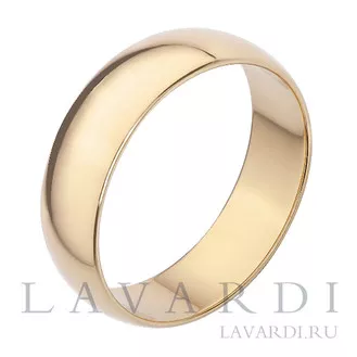Обручальное кольцо золото 6 мм