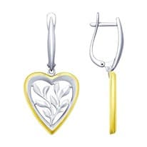 Серьги из золочёного серебра