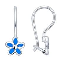 Серьги из серебра с эмалью