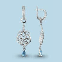 Серьги, артикул LV4452005А, серебро