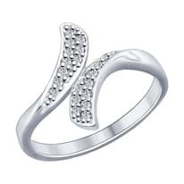 Кольцо из серебра с фианитами