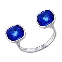 Разъёмное кольцо с кристаллами Swarovski 