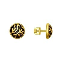 Серьги из золочёного серебра