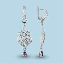 Серьги, серебро, артикул LV4452004А